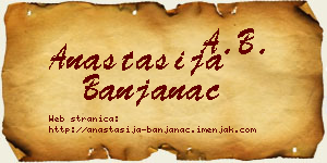 Anastasija Banjanac vizit kartica
